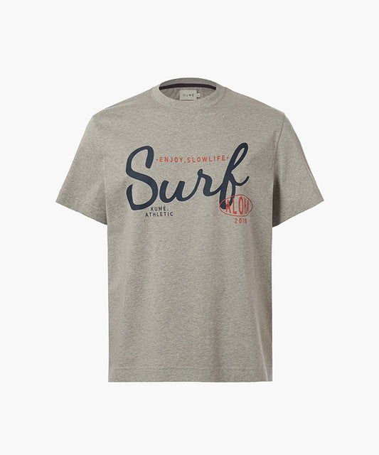 KUME STUDIO Unisex Surf Silket T-Shirt - Melange Gray