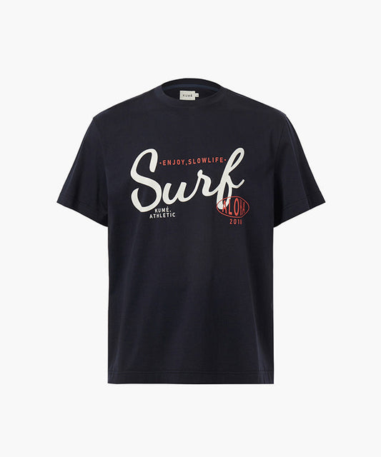 KUME STUDIO Unisex Surf Silket T-Shirt - Navy