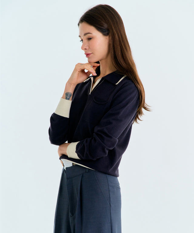 MAGIA Pocket Knit - Navy