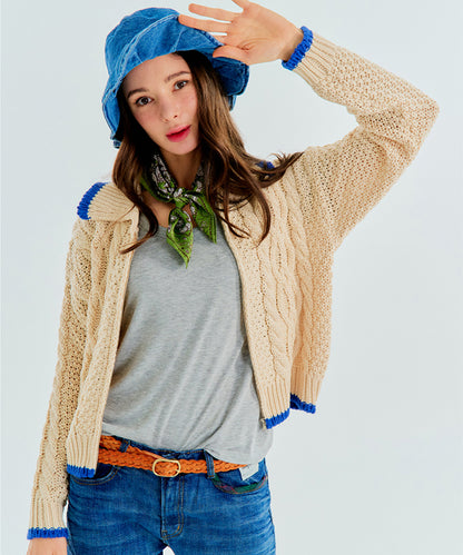 MAGIA Twist Zip Up - Beige
