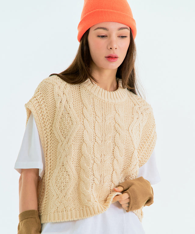 MAGIA Twist Vest - Beige